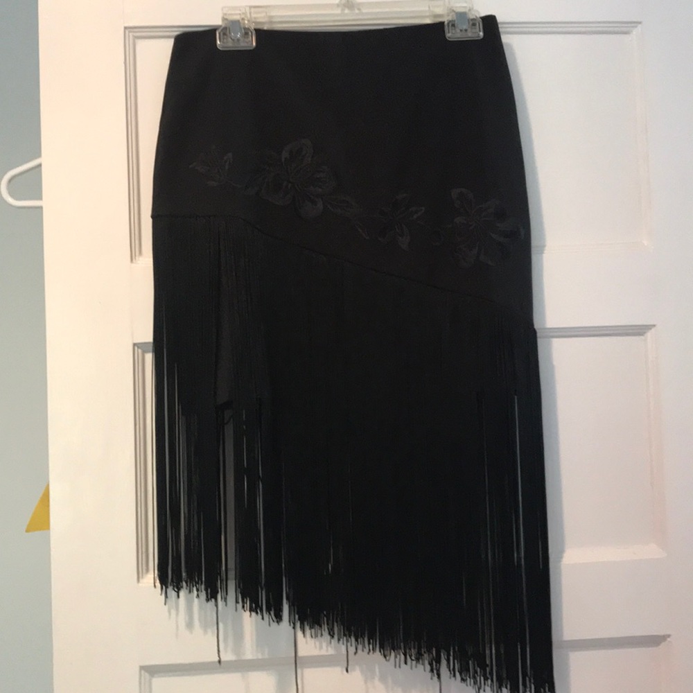 Black tassel skirt
